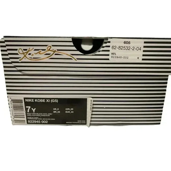 Nike Kobe Bryant XI (GS) "TV" 2016 Girls/women shoes size 7y With Box‎ GUC - Picture 6 of 8